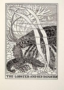 جراد البحر وابنتها ، من حانة Fontaine Fables ، الحانة. 1905