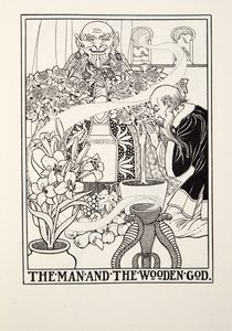الرجل والإله الخشبي ، من Fontaine Fables ، حانة. 1905