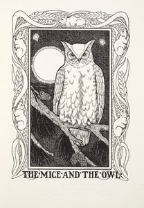 الفئران والبومة ، من Fontaine Fables ، حانة. 1905