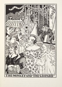 القرد والنمر ، من Fontaine Fables ، حانة. 1905