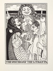 The Oyster and the Litigants ، من Fontaine Fables ، حانة. 1905 (نقش) بواسطة بيرسي جيه. بيلينجشيرست