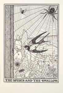 العنكبوت والابتلاع ، من Fontaine Fables ، حانة. 1905