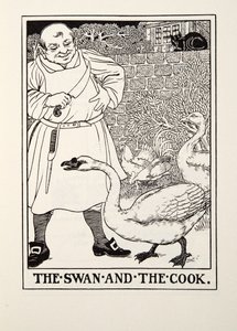 البجعة والطباخ ، من Fontaine Fables ، حانة. 1905