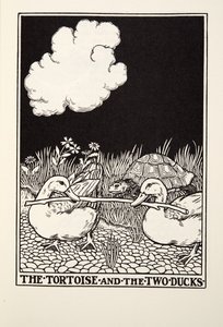 السلحفاة واثنان من البط ، من حانة Fontaine Fables ، حانة. 1905
