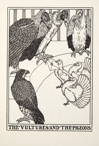 النسور والحمام ، من Fontaine Fables ، حانة. 1905
