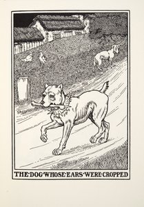 Thr Dog التي تم قص آذانها ، من Fontaine Fables ، حانة. 1905