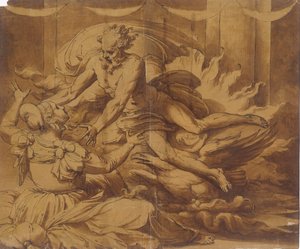 جوبيتر يظهر في سميل ، 1501-47. بواسطة Perino del Vaga