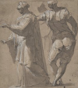 اثنان من الشخصيات الدائمة ، 1501-47. بواسطة Perino del Vaga