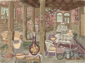 Stairway and Hall ، فندق ديل كورونادو ، 19351942. بواسطة بيركنز هارنلي
