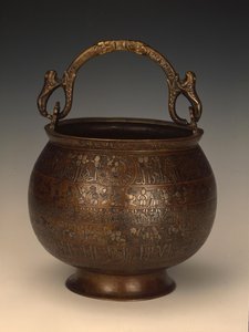 "Bobrinsky Cauldron" ، سلالة السلجوق بواسطة المدرسة الفارسية