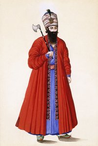 صورة للصدر "عظم" ، رئيس الوزراء في عهد فتح "علي شاه ، القرن التاسع عشر بواسطة المدرسة الفارسية