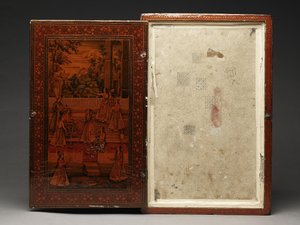 مجموعة أدوات تصور العائلة المقدسة ، حوالي عام 1830 (وسائط مختلطة) بواسطة المدرسة الفارسية
