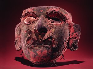 قناع Incan (سبائك النحاس والقشرة) بواسطة مدرسة بيرو