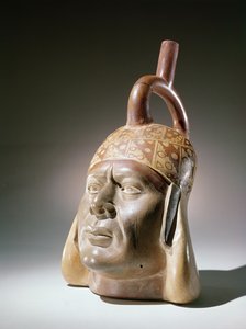 أواني فخارية بورتريه ، موتشيكا (آنية فخارية وطلاء)