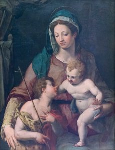 مادونا والطفل مع يونغ سانت جون ، قبل عام 1585 ، بيتر دي ويت (زيت على لوح) بواسطة بيتر (1548-1628) صريح