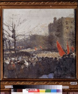 مظاهرة ثورية في فبراير 1917 (زيت على قماش)