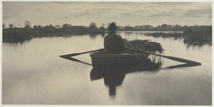 التجديف إلى المنزل Schoof-Stuff from Life and Landscape on the Norfolk Broads ، 1886 ، اللوحة XXI ، 1886. بواسطة بيتر هنري ايمرسون