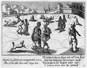 أزواج التزلج على الجليد ، c.1650 بواسطة الستائر بيتر الأول