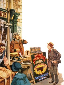 تم بيع لحم البقر المحفوظ في إنجلترا عام 1870 بواسطة بيتر جاكسون