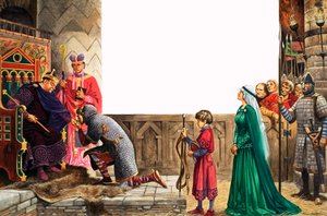 فارس يقسم الولاء للملك ويليام الأول (جواش على الورق) بواسطة بيتر جاكسون