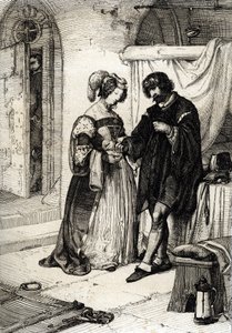 الكونت إسيكس روبرت ديفيروكس (1565-1601) المحكوم عليه بالإعدام بتهمة الخيانة سلم إليزابيث هوارد ، كونتيسة نوتنغهام وسيدة الشرف إليزابيث إيري من إنجلترا ، تعهدًا بالولاء للملكة