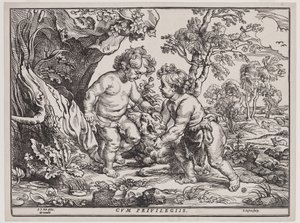الرضيع المسيح والقديس يوحنا يلعبان بالحمل ، نقش كريستوفل جيغير (1596-1653) ، بعد 1632 (نقش خشبي) بواسطة بيتر بول (بعد) روبنز