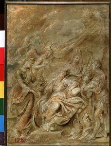ولادة دوفين لويس الثالث عشر (1601-1643) (ولادة دوفين لويس الثالث عشر). لوحة بيتر بول (بيير بول) روبنز (أو بيتر بول أو بيتروس بولوس) (1577-1640). زيت على خشب 33.6 × 24 سم بواسطة بيتر بول روبنز