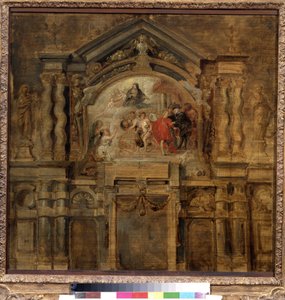 تأليه الرضيع إيزابيلا الإسبانية (1566-1633) (تأليه إنفانتا إيزابيلا). لوحة بيتر بول (بيير بول) روبنز (أو بيتر بول أو بيتروس بولوس) (1577-1640). زيت على خشب ، ٦٩ × ٧٠ سم بواسطة بيتر بول روبنز