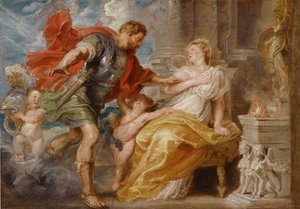 المريخ وريا سيلفيا ، ج. 1616-1617 بواسطة بيتر بول روبنز