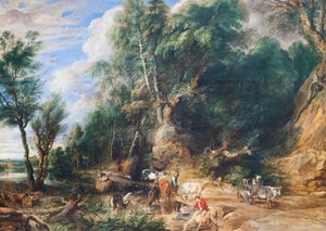 مكان الري ، حوالي 1615-22 (زيت على بلوط) بواسطة بيتر بول روبنز