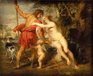 فينوس وأدونيس ، ج .1635 بواسطة بيتر بول روبنز
