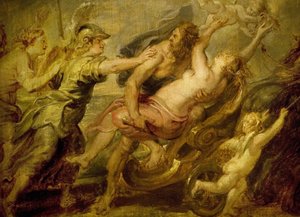 اختطاف بروسيربين حوالي عام 1636 ، بيير بول (بيير بول) روبنز (أو بيتر بول أو بيتروس بولوس) (1577-1640) ، بروسيربين ، إلهة الفصول الرومانية ، التي اختطفها إله بلوتو للعالم السفلي لجعل زوجته ؛ يحاول مينيرف وفينوس وديان القيام بذلك بواسطة بيتر بول روبنز