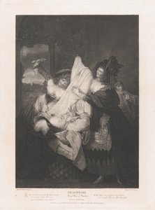 Falstaff in the Buck Basket Shakespeare ، Merry Wives of Wi ... ، نُشر لأول مرة عام 1793 ، وأعيد إصداره عام 1852.