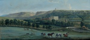 A view of Chatsworth from the south-west (oil on canvas) بواسطة بيتر تيليمانز