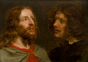 المسيح والقديس يوحنا الإنجيلي ، 1629-90 (زيت على لوح)