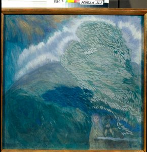 "" Les amants de la tempete "(عشاق العاصفة) لوحة لبيوتر ساففيتش أوتكين (1877-1934) 1908 خافت 76.5x81 سم معرض الدولة تريتياكوف ، موسكو