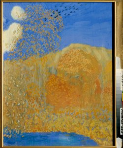 "" Terres inondees "" (أراضي الفيضانات) لوحة لبيوتر ساففيش أوتكين (1877-1934) 1908 Dim 72x55.9 cm معرض الدولة تريتياكوف ، موسكو