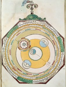 Table of movements of Moon in relation to Sun, from Astronomicum Caesareum