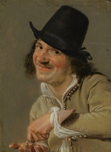 السمع: عدّ عملات رجل. . من سلسلة تجسيدات الحواس الخمس حوالي 1635 - 66 (زيت على خشب) بواسطة بيتروس ستافرينوس