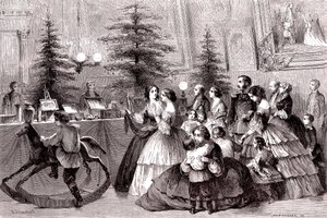 عيد الميلاد في سانت بطرسبرغ، روسيا. 1861 (نقش)