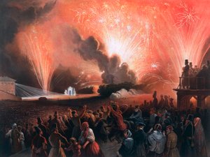 الألعاب النارية التتويج في موسكو ، 1856.
