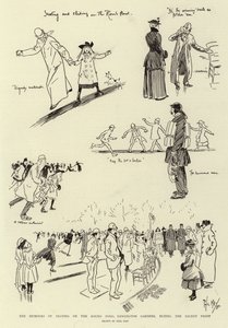 The Humours of Skating on the Round Pond ، حدائق كينسينغتون ، خلال الصقيع الأخير بواسطة فيل ماي
