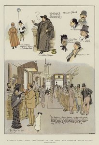 الطرق الغربية ، الانطباعات الأولى عن نيويورك ، صالون هوفمان هاوس (chromolitho)