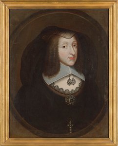 كريستين ماري من فرنسا 1606-1663 ، دوقة سافوي في ثوب الأرملة ، ج. 1640. بواسطة فيليبرت توريت