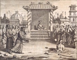 "مغتصب رجم حتى الموت" ، حانة. 1672. بواسطة فيليب بالدايوس