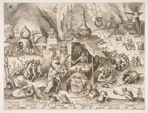 Avarice Avaritia من سلسلة The Seven Deadly Sins ، 1558. بواسطة فيليب جالي