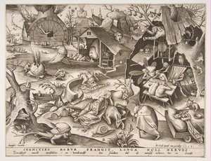 Sloth Desidia ، من سلسلة The Seven Deadly Sins ، 1558. بواسطة فيليب جالي
