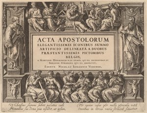 صفحة عنوان الكتاب بواسطة فيليب جالي بعد Maerten van Heemskerck بعد Jan van der Straet