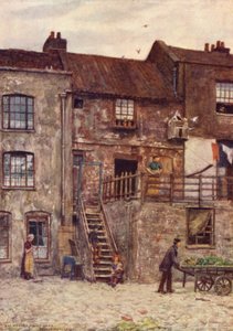المنازل القديمة ، الفناء الداخلي لـ White Hart Inn ، ساوثوارك ، 1884 بواسطة فيليب نورمان