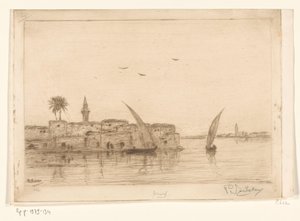 منظر للنيل بالمراكب الشراعية Au bord du Nil (العنوان الأصلي)